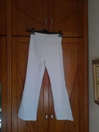 Pantalón H&M Blanco Talla S Nuevo