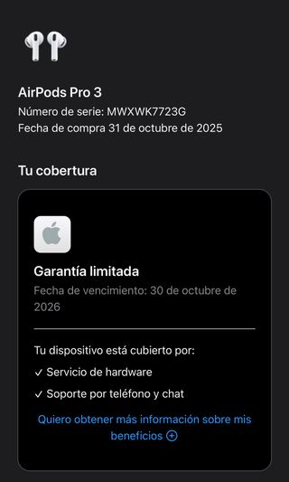 AirPods Pro 3 con garanzia limitata