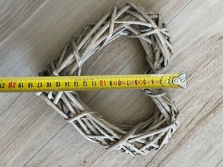 Cuori decorativi in legno e tessuto