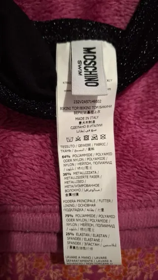 Completo Slip e reggiseno bikini Moschino nuovo