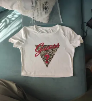 Camiseta Guess Blanca Estampado Animal