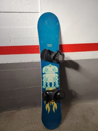 Tabla de Snowboard Azul con Dibujo