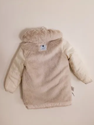 Chaqueta beige con bolsillos de pelo Para Niñas