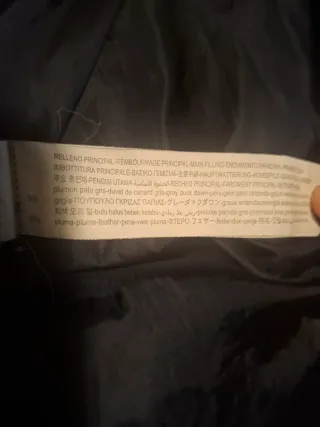 Plumas de Zara, para niño/atalla 10