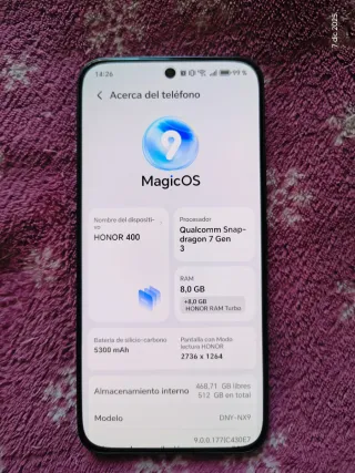 Honor 400 5G 512GB Negro