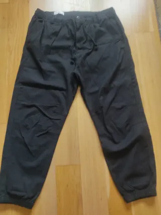 Pantalón ancho Pull&Bear negro Talla XL