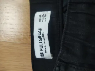 Pantalón ancho Pull&Bear negro Talla XL