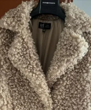 Cappotto Zara Ecopelliccia Beige Tg S