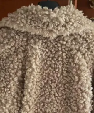 Cappotto Zara Ecopelliccia Beige Tg S