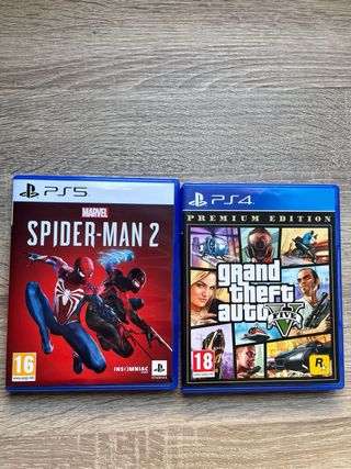 PS5 con lector + 2 mandos + 2 juegos + base de car