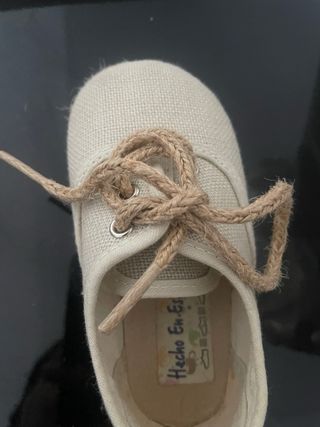 Zapatos niño lona beige