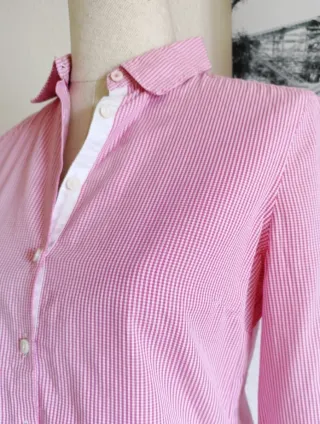 Camisa de algodón rosa Tommy hilfiguer M