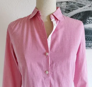 Camisa de algodón rosa Tommy hilfiguer M