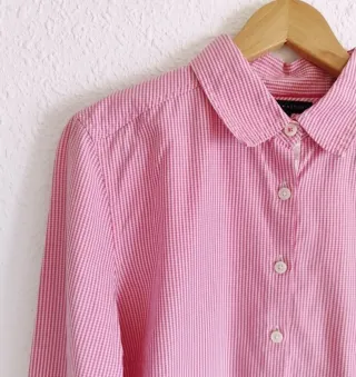Camisa de algodón rosa Tommy hilfiguer M
