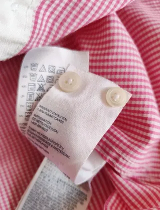 Camisa de algodón rosa Tommy hilfiguer M