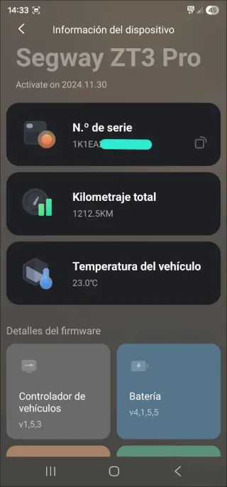 Patinete Eléctrico Segway ZT3 Pro