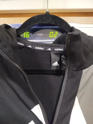 Sudadera Adidas Hombre Negra y Gris..