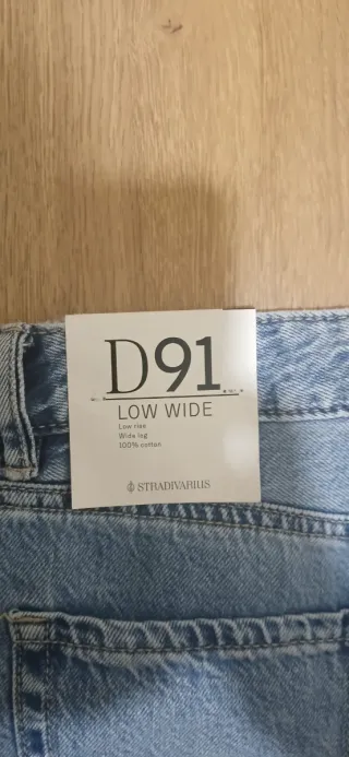 Pantalón Stradivarius D91 Low Wide Talla 32