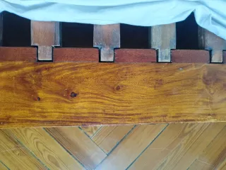 Cama Matrimonio Madera Palisandro.