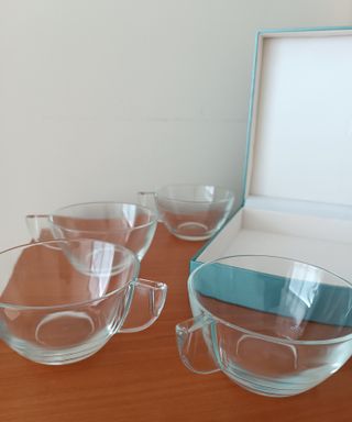 Set di 4 Tazze in Cristallo Antico