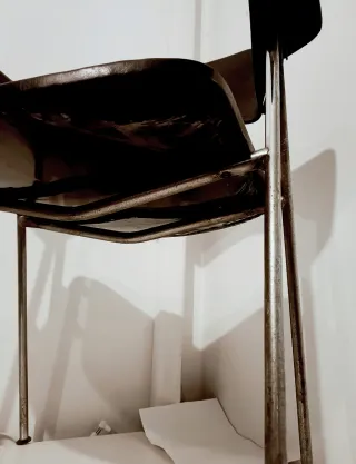 Sedia industriale Fantasia anni '60