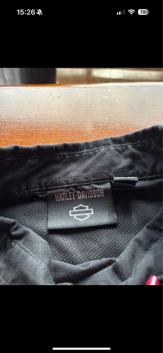 Camisa Harley Davidson Negra y Naranja