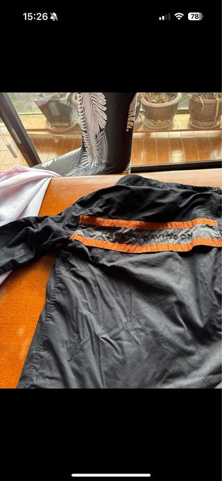 Camisa Harley Davidson Negra y Naranja