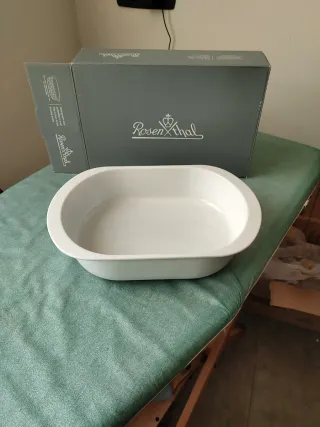 Pirofila Rosenthal in porcellana bianca