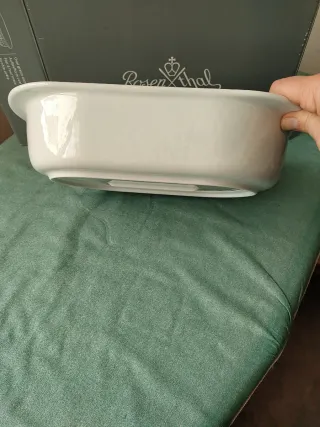 Pirofila Rosenthal in porcellana bianca