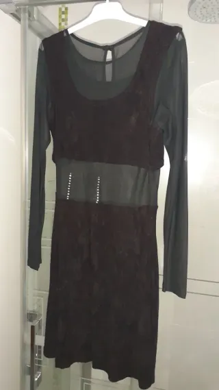 Vestido negro de fiesta/ocasión/noche especial