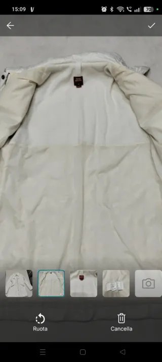 Giubbotto donna lungo bianco