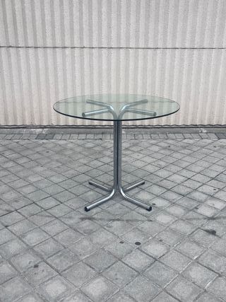 Mesa Vintage Italiana Cristal y Metal