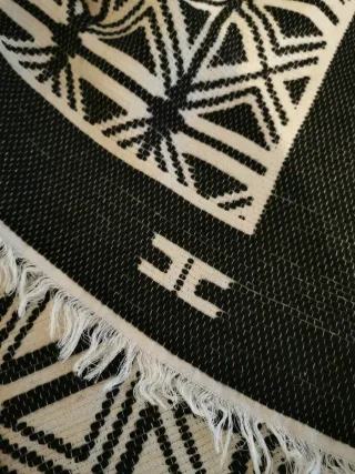 Mantella Elisabetta Franchi nera e bianca con fran