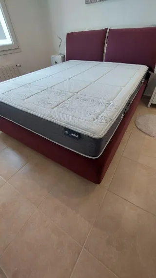 Cama Canapé 160x200 + Colchón Casi Nuevo Kibuc