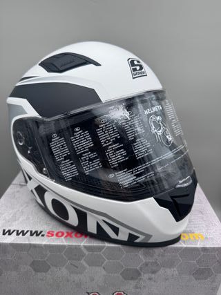 Casco Moto Integral Soxon Racing White, Talla S