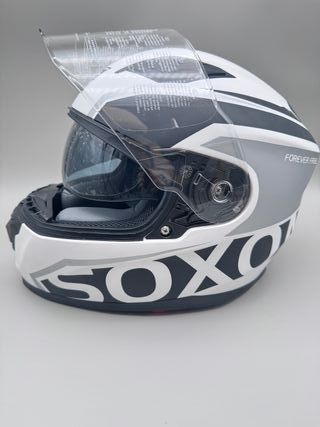 Casco Moto Integral Soxon Racing White, Talla S