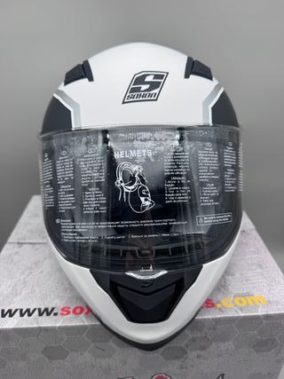 Casco Moto Integral Soxon Racing White, Talla S