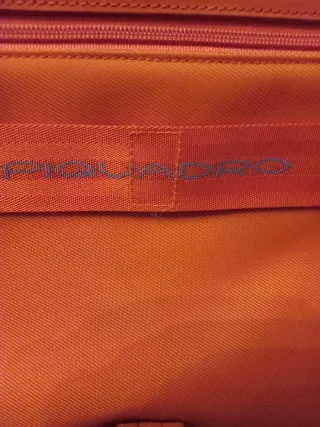 Borsa Piquadro pelle arancione porta documenti