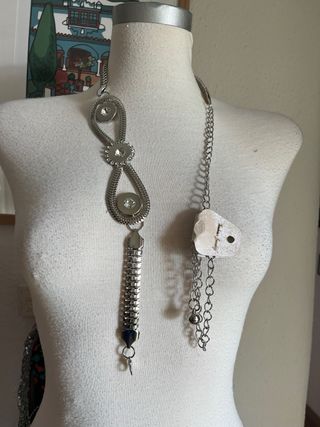 Cinturón ajustable plateado