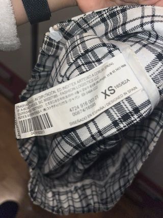 Falda cuadros blanco y negro