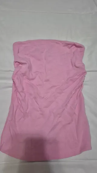 Top rosa sin tirantes mujer