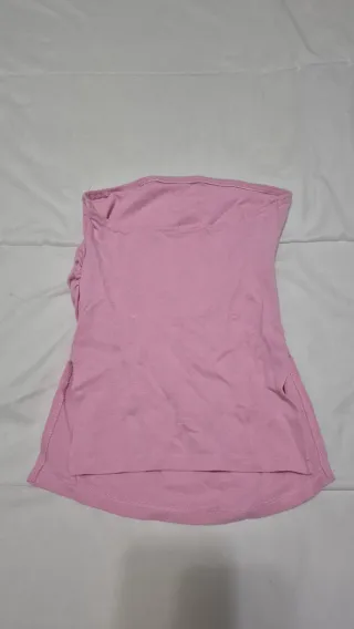 Top rosa sin tirantes mujer