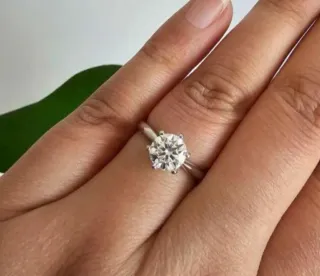 Anillo Plata 1CT Moissanita