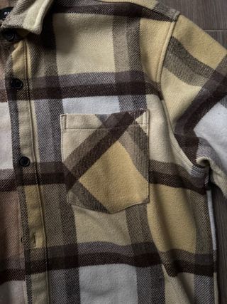 Sobrecamisa Pull&Bear cuadros marrón y amarillo