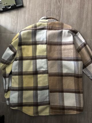 Sobrecamisa Pull&Bear cuadros marrón y amarillo