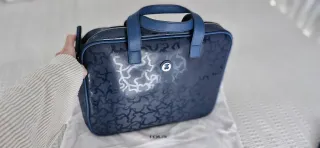Bolso maletín Tous azul y plateado
