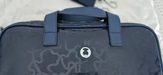 Bolso maletín Tous azul y plateado