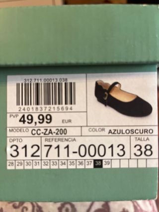 Bailarinas Coconut Azul Oscuro Talla 38