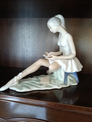 Figura Bailarina Porcelana Blanca