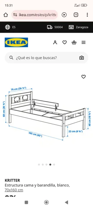 Cama infantil IKEA KRITTER